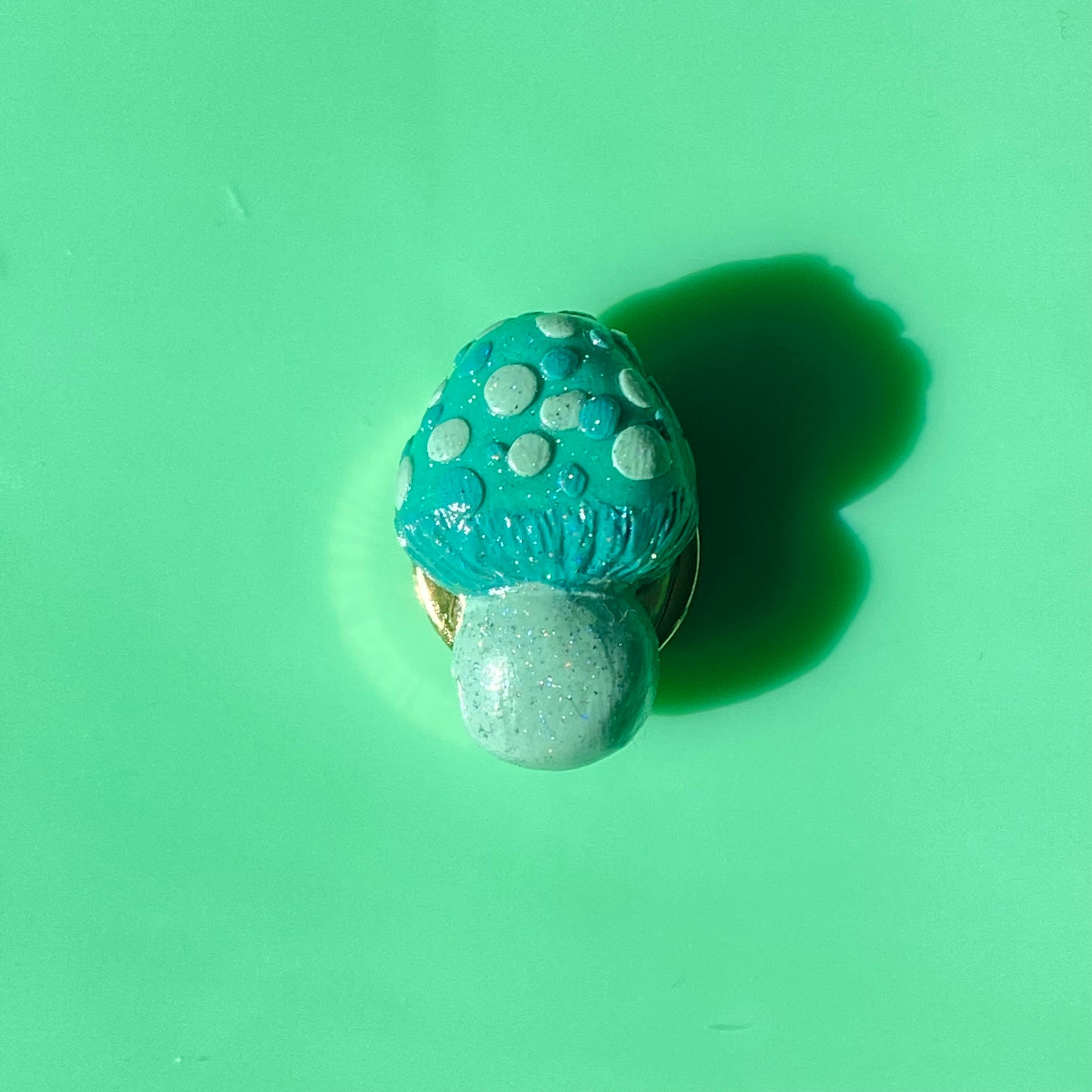 Mushroom Collection// Teal/Light Blue Mushroom Button Cover