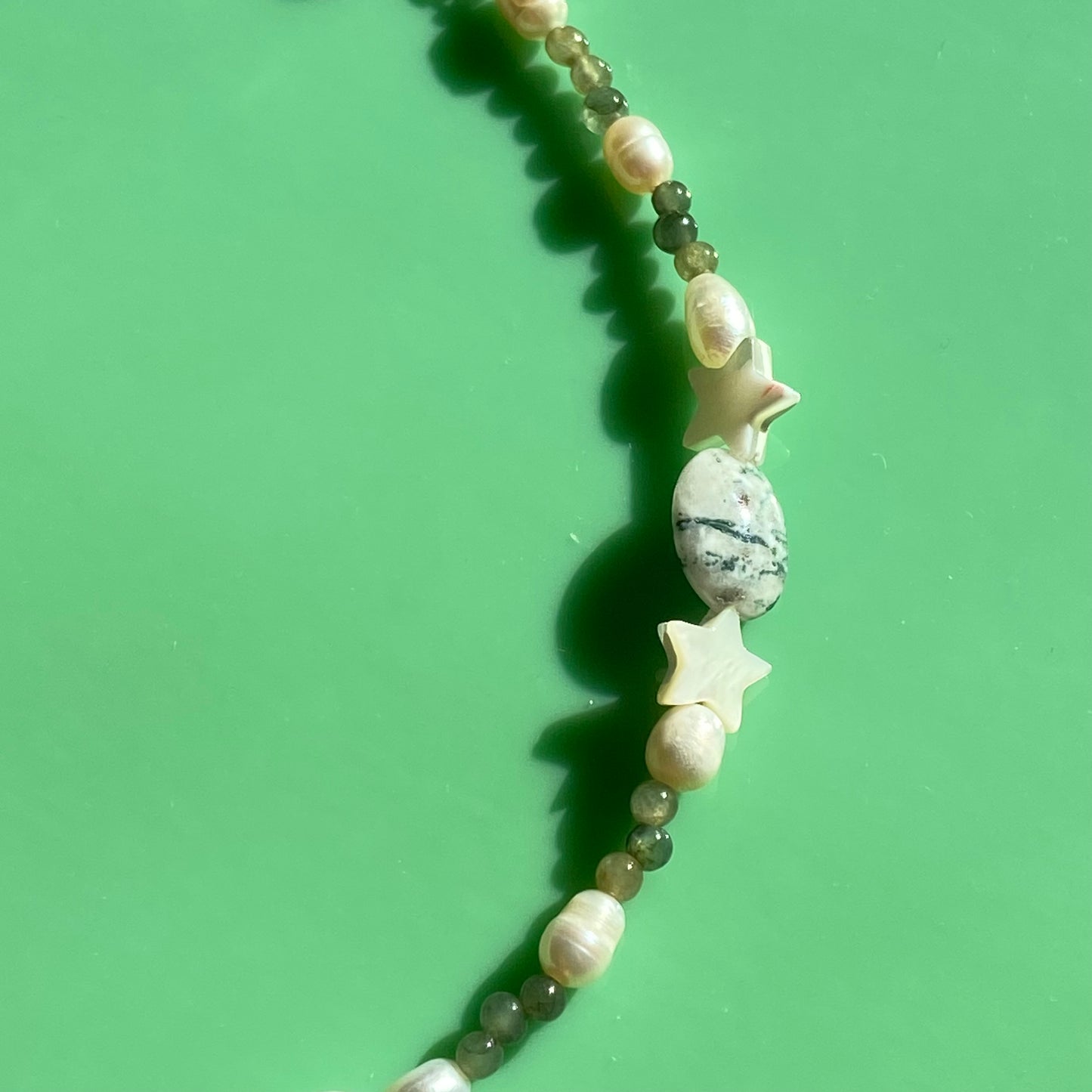 Moss Fairy Pearl Necklace