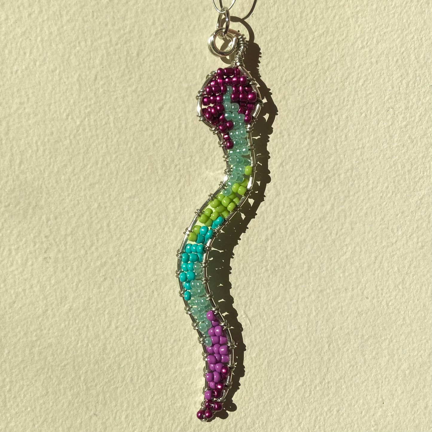 Groovy Snake Beaded Pendants
