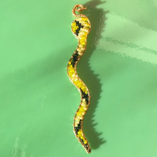 Corn Snake Beaded Pendants