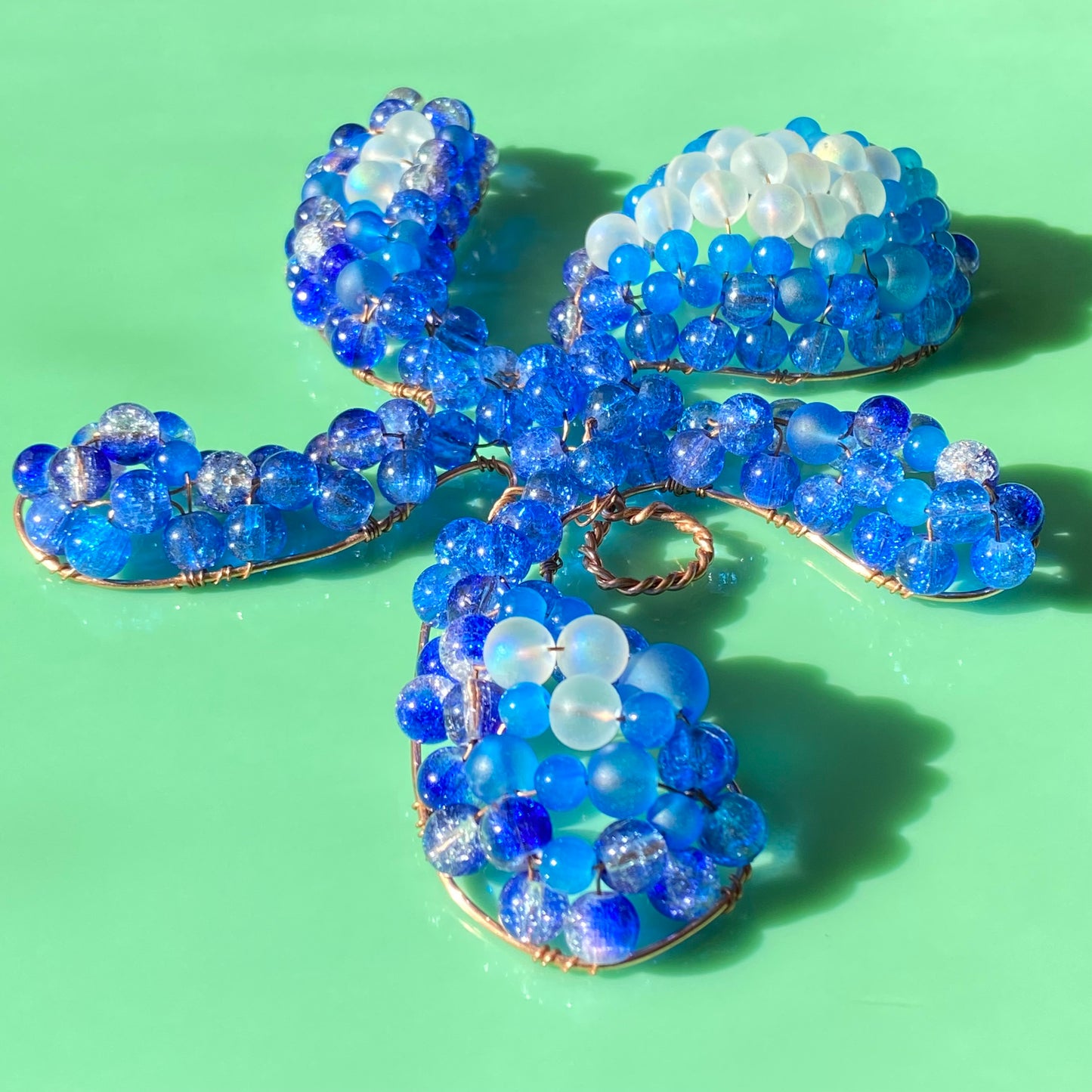 Blue Slime Splat 3D Wall Art