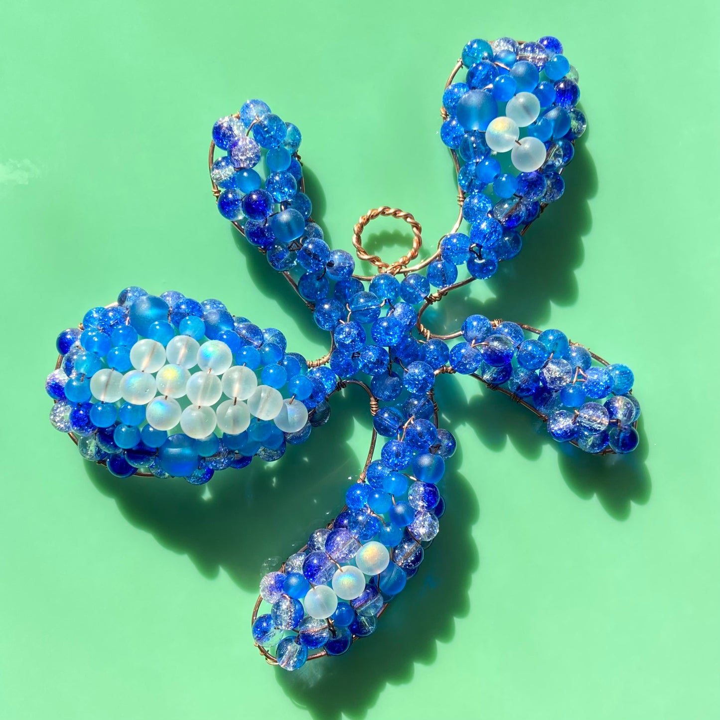 Blue Slime Splat 3D Wall Art