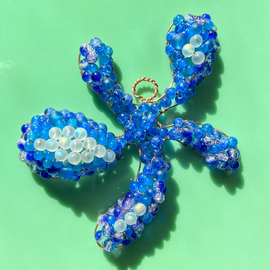 Blue Slime Splat 3D Wall Art