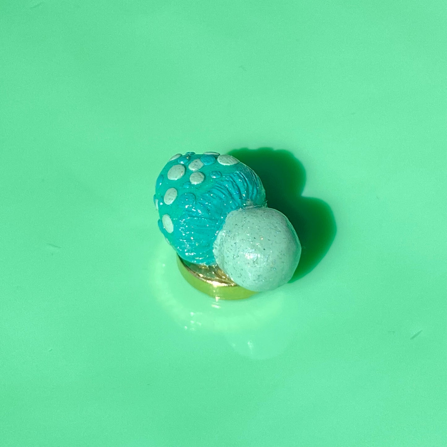 Mushroom Collection// Teal/Light Blue Mushroom Button Cover