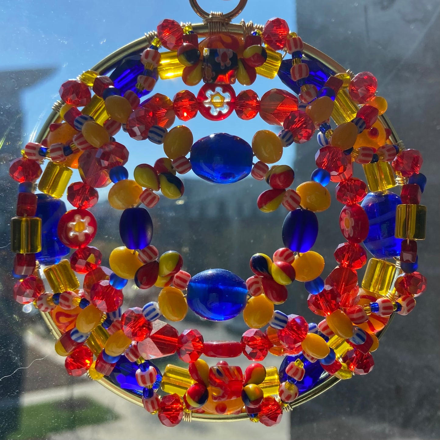 Psychedelic Clown Sun Catcher// 4”