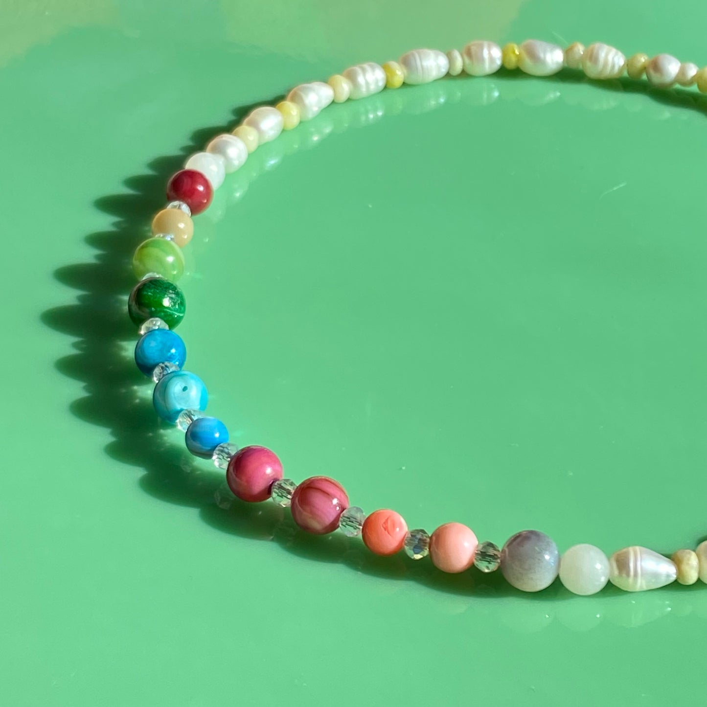 Pride Collection// Rainbow/Pearl Necklaces