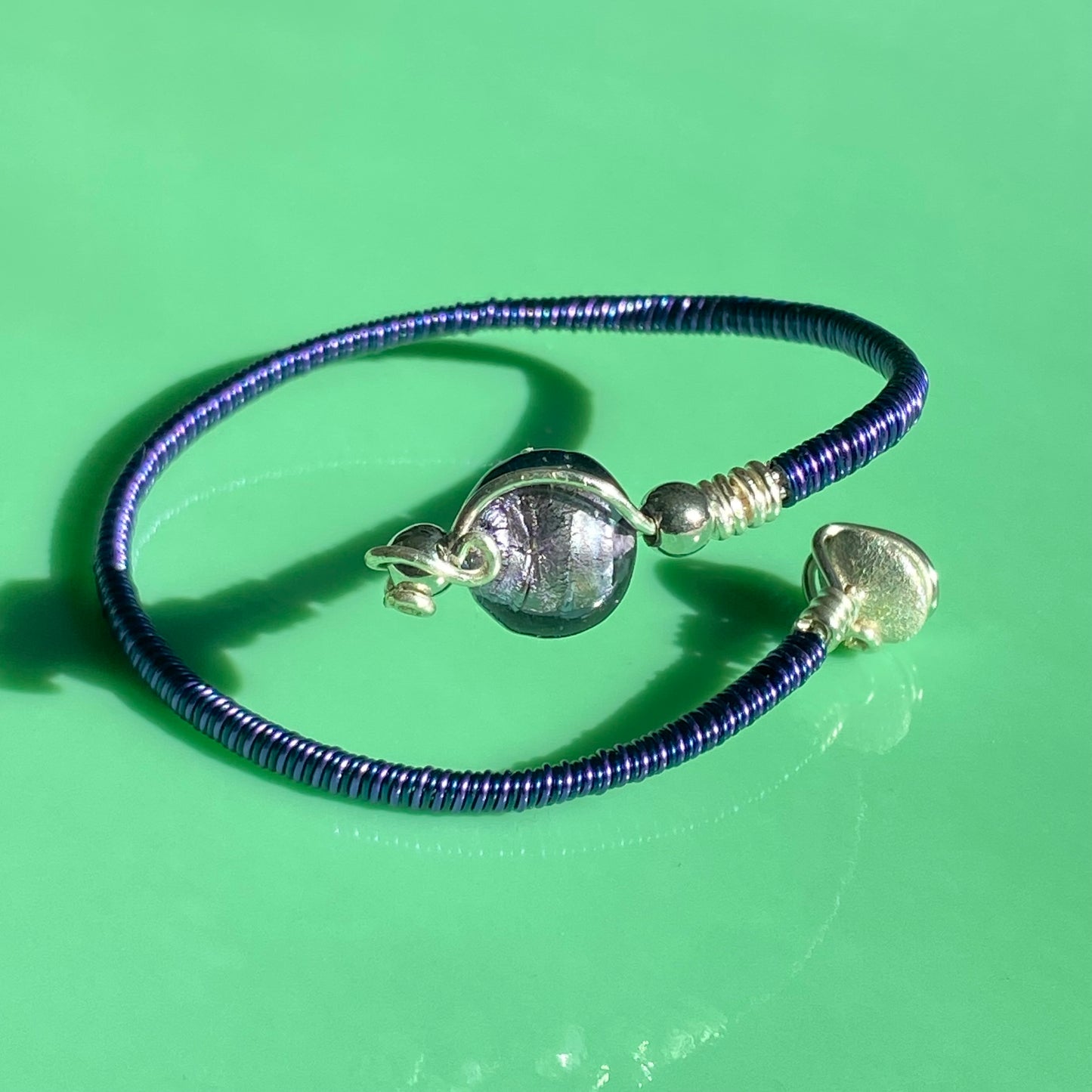 1 of 1 Purple/Navy Wire Necklace/ArmCuff