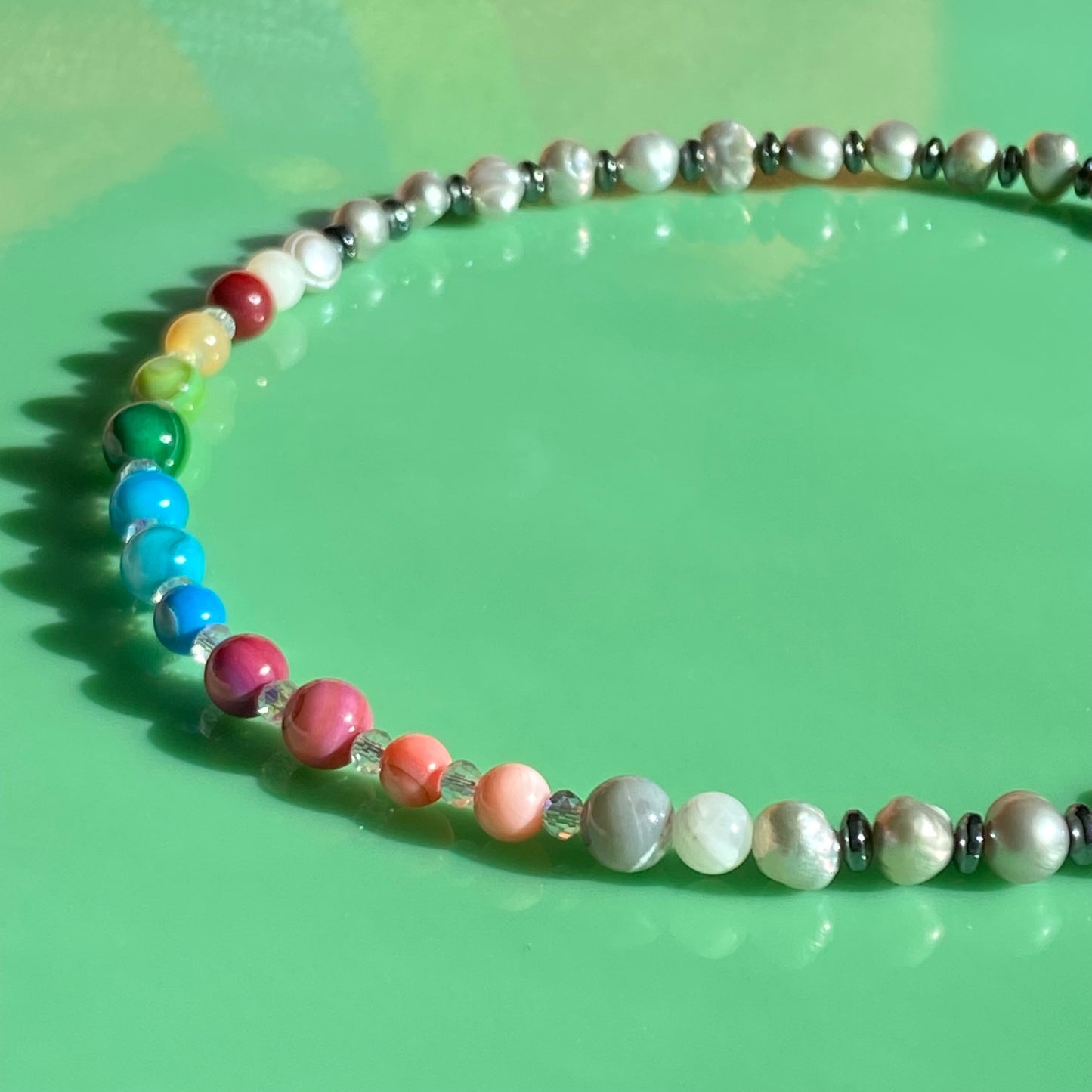 Pride Collection// Rainbow/Pearl Necklaces