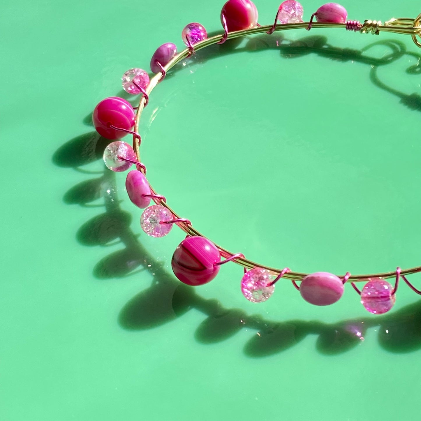 Magenta Madness Wire Necklace