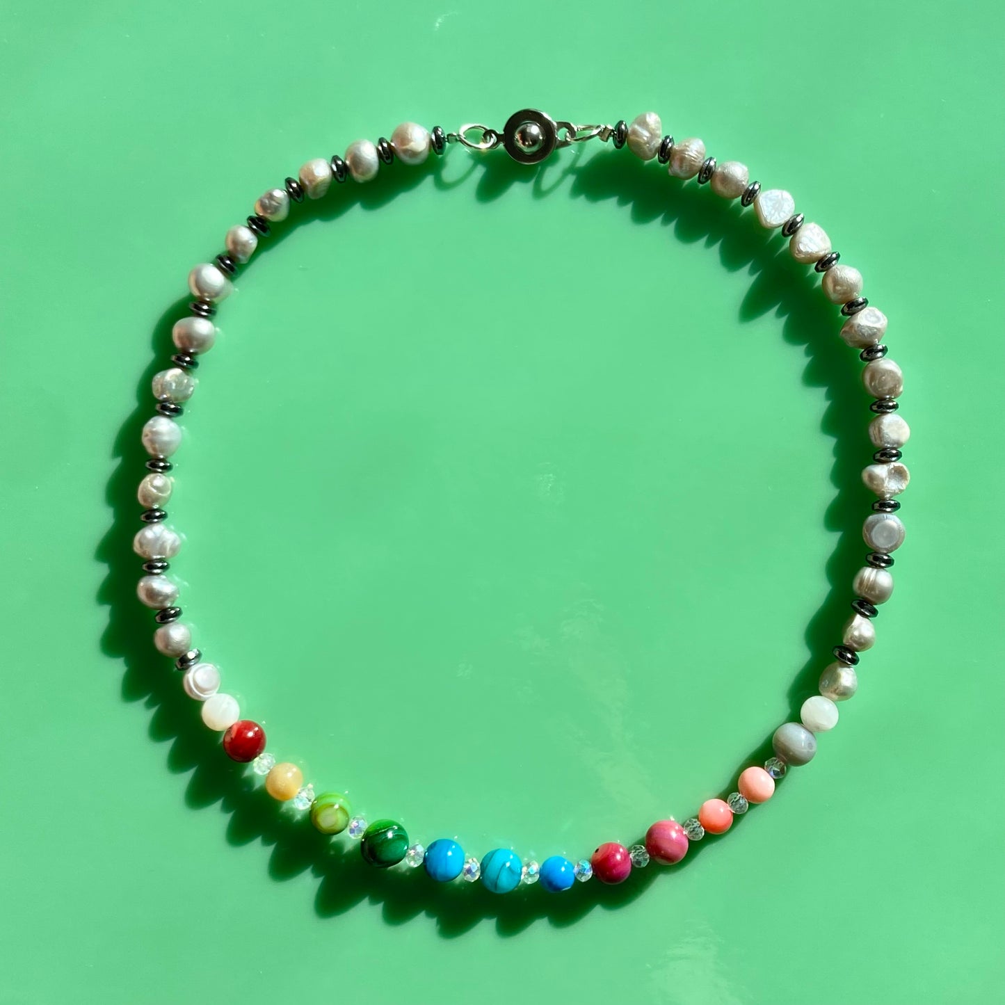 Pride Collection// Rainbow/Pearl Necklaces