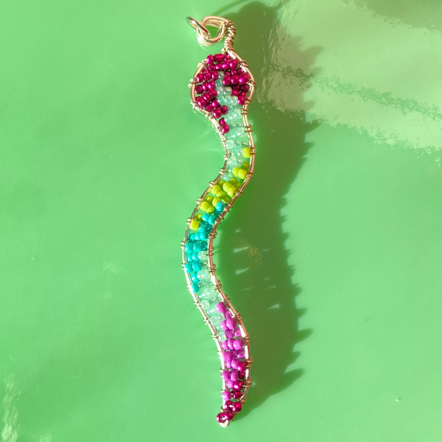 Groovy Snake Beaded Pendants