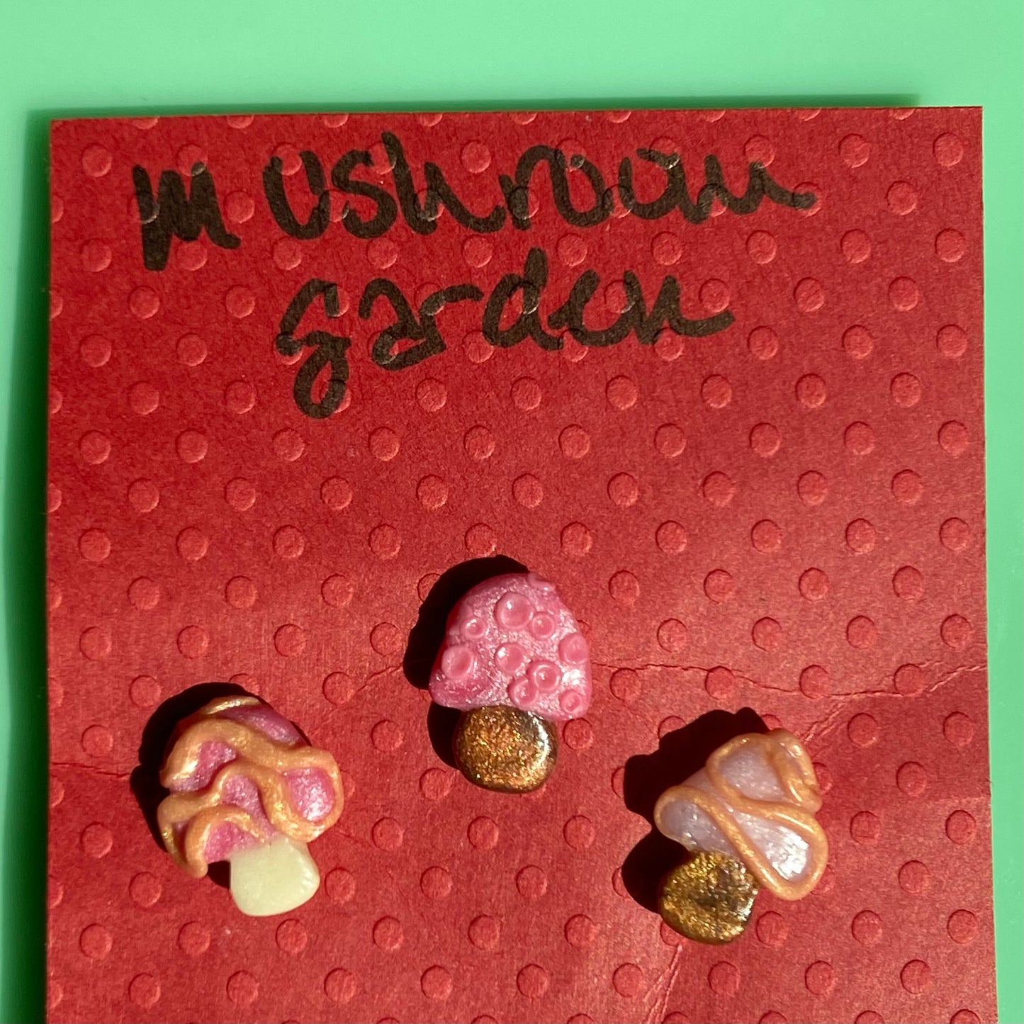 Pink/Orange/Brown Mushroom Garden