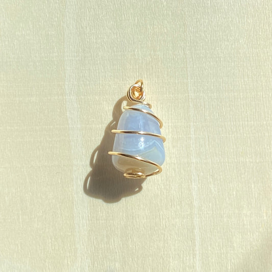 Blue Lace Agate Pendant