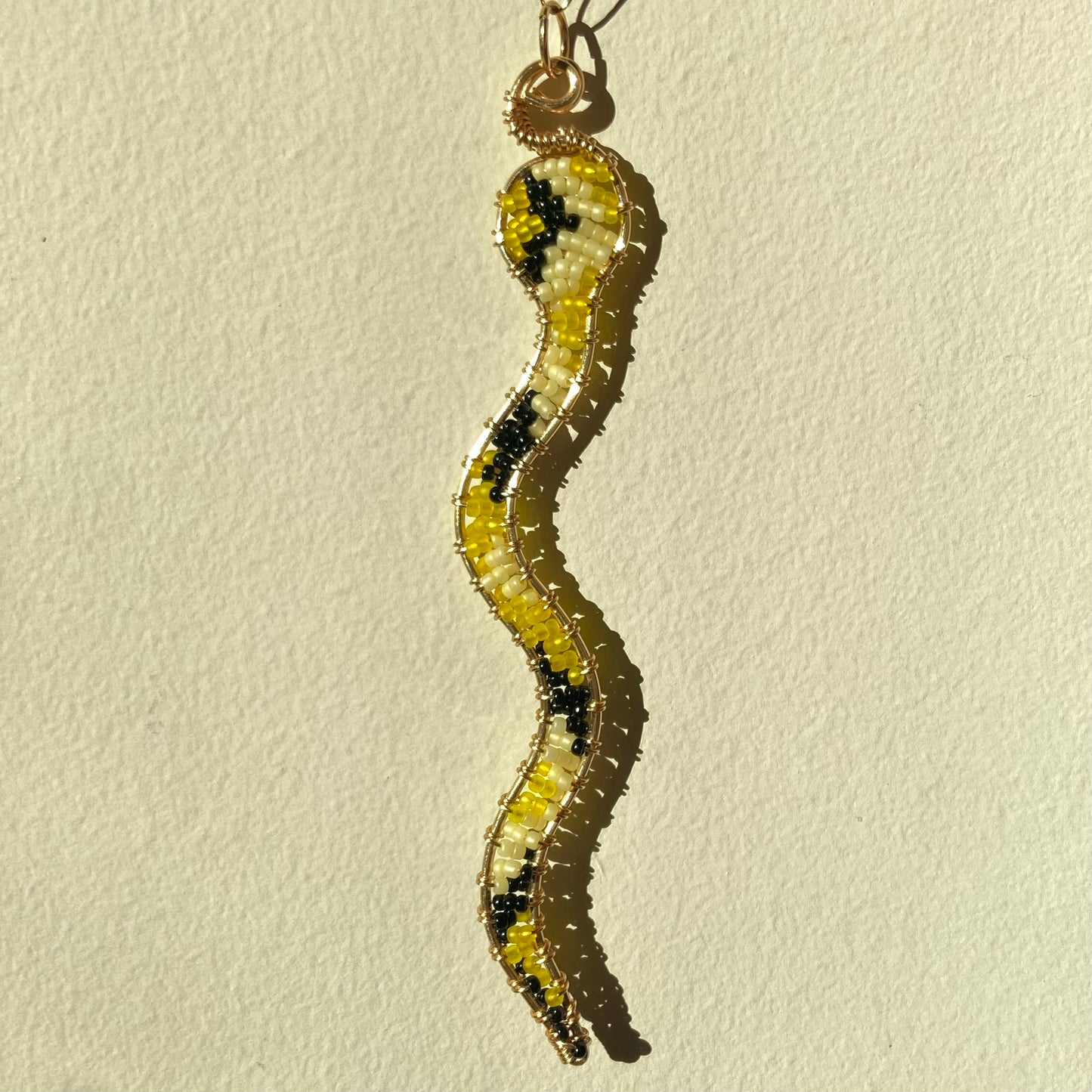 Corn Snake Beaded Pendants