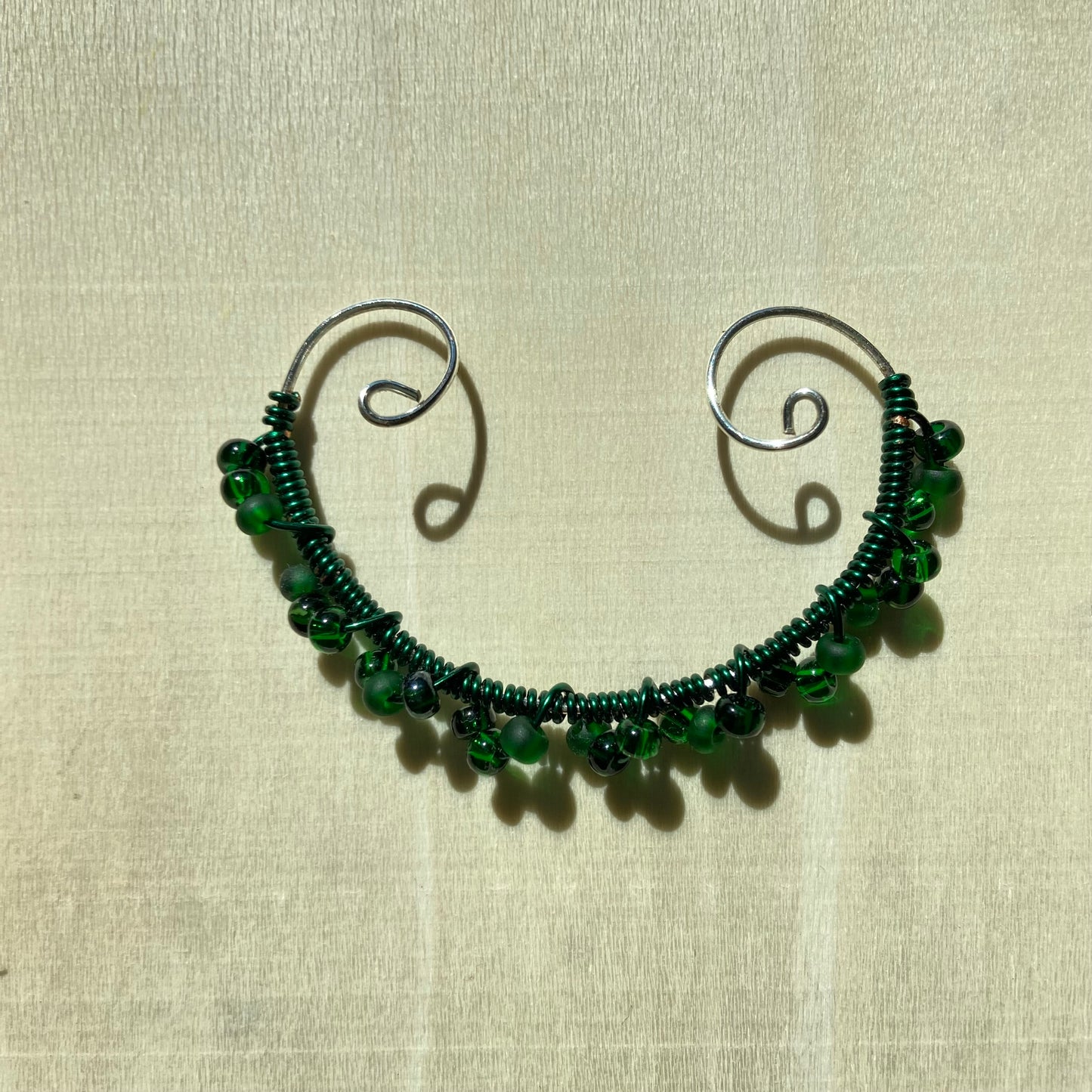 Jewelry for Palestine // Dark Green Ear Cuff