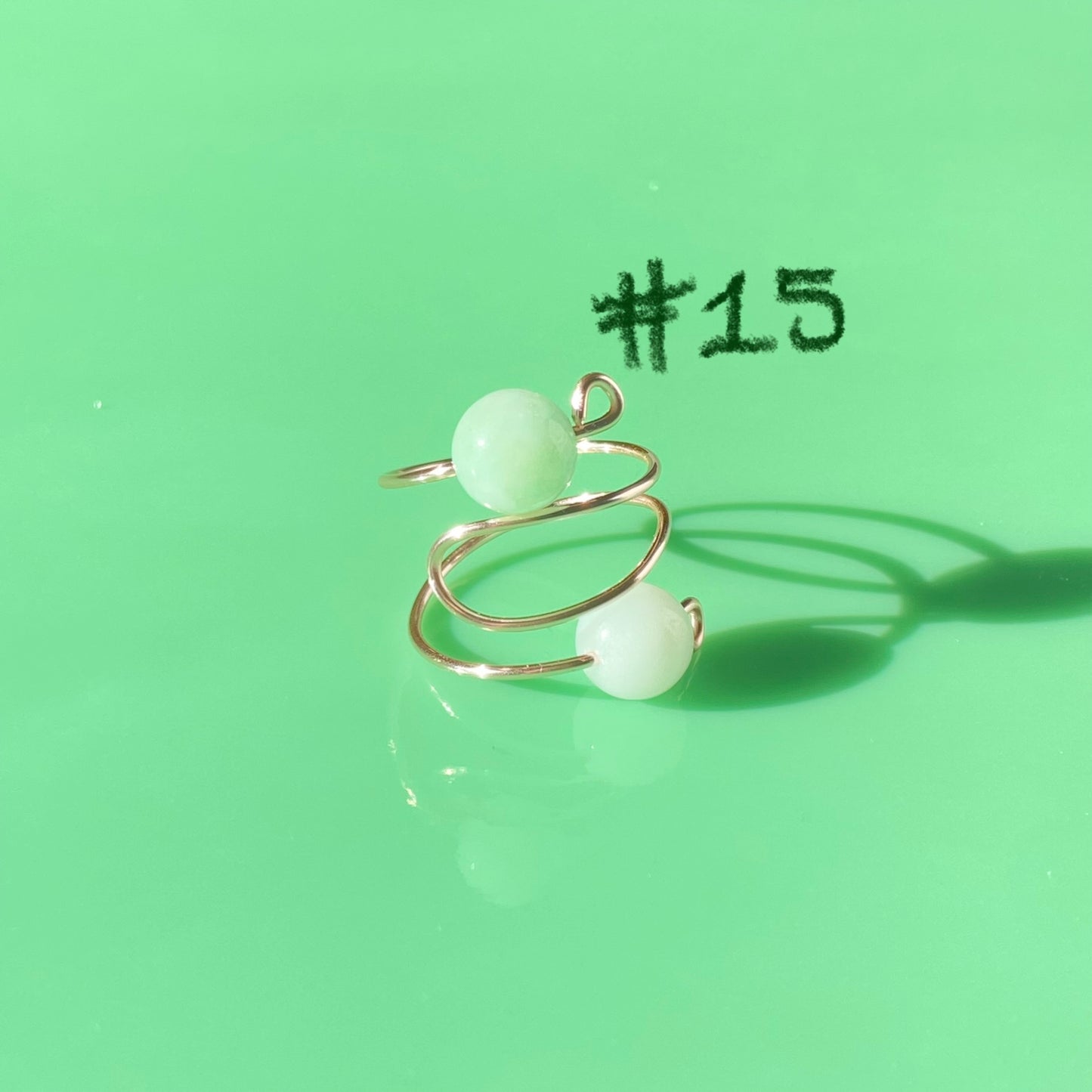 Green Wrap Rings// Simple Semiprecious