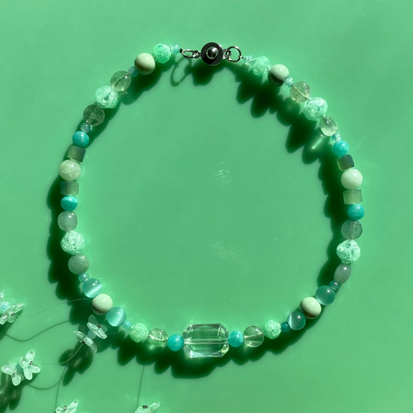 Mint Fairy Floating Petal Choker