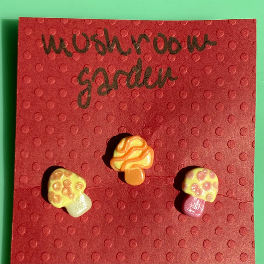 Yellow/Orange/Pink Mushroom Garden