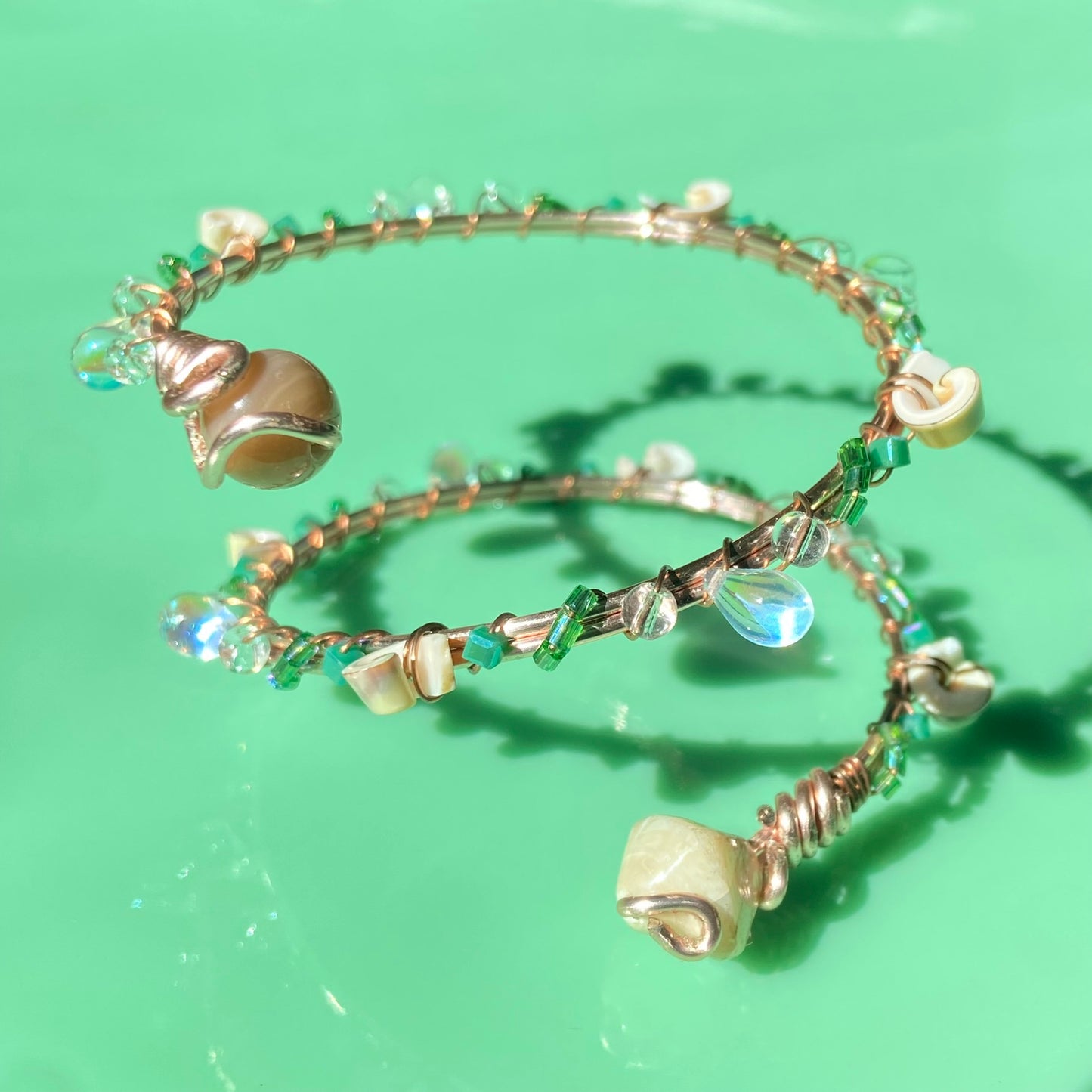 Green & Cream Arm Cuff #2 ✨DISCOUNTED✨