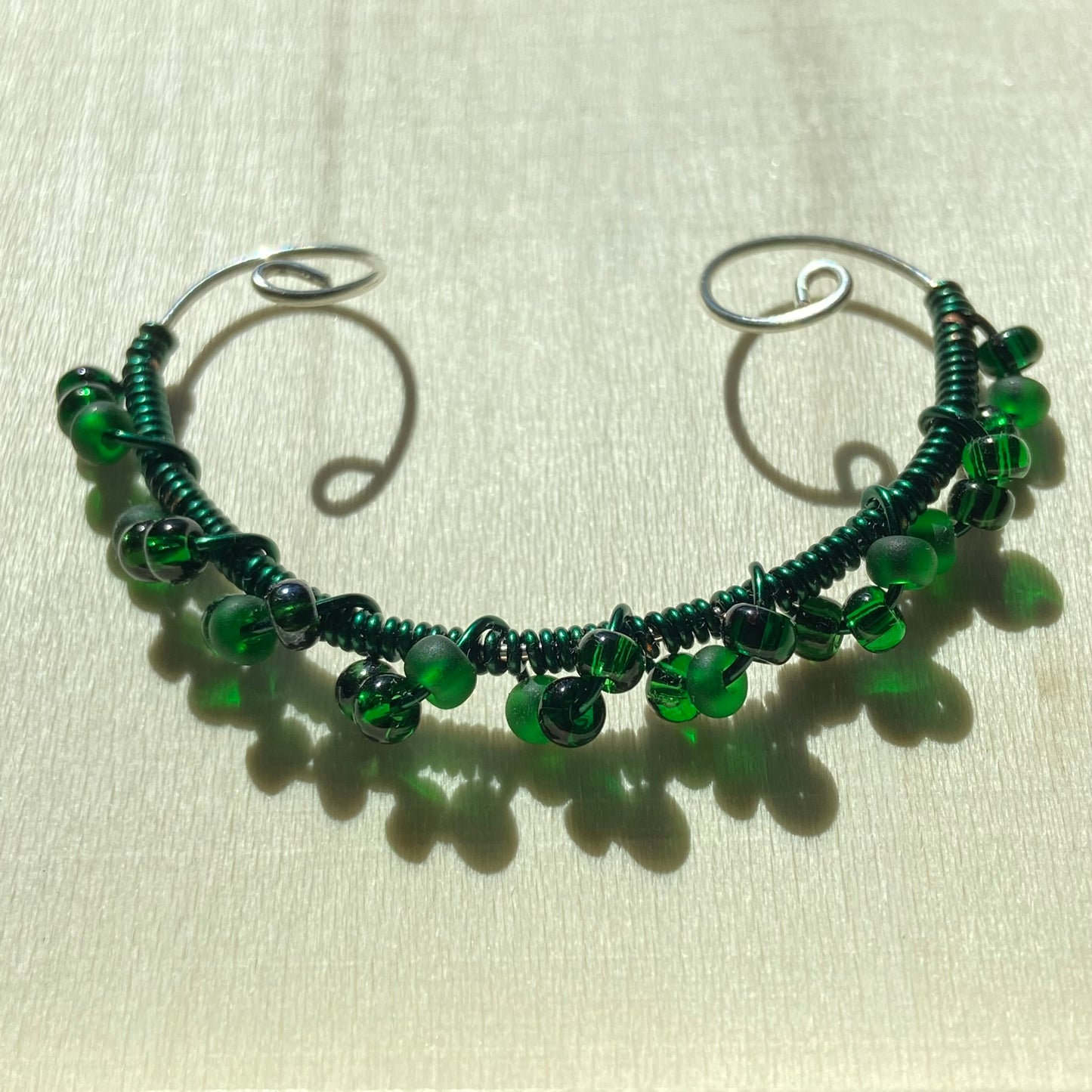 Jewelry for Palestine // Dark Green Ear Cuff