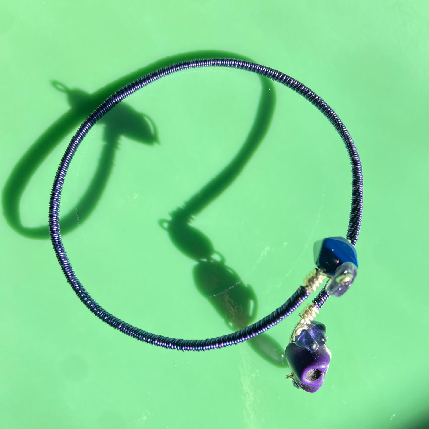 Purple/Navy Wire Necklace/ArmCuff