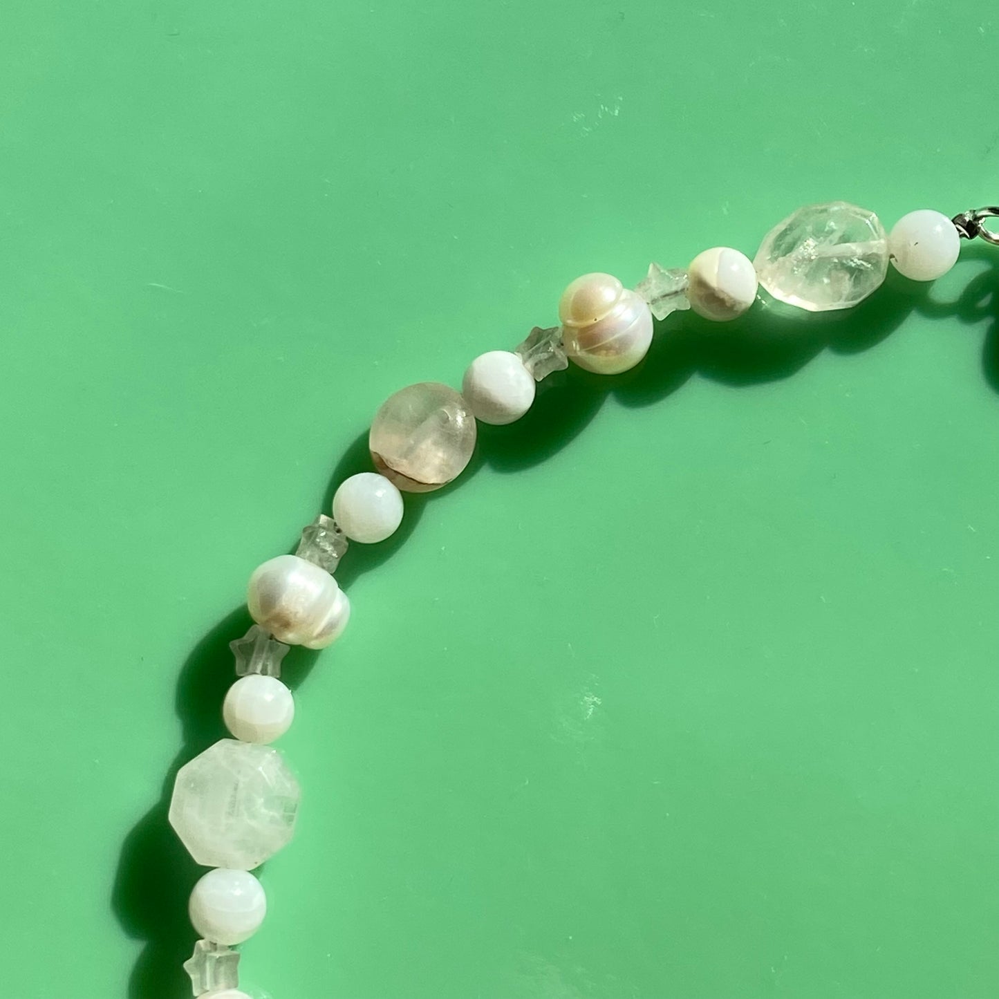 Rose Quartz/Pearl Choker