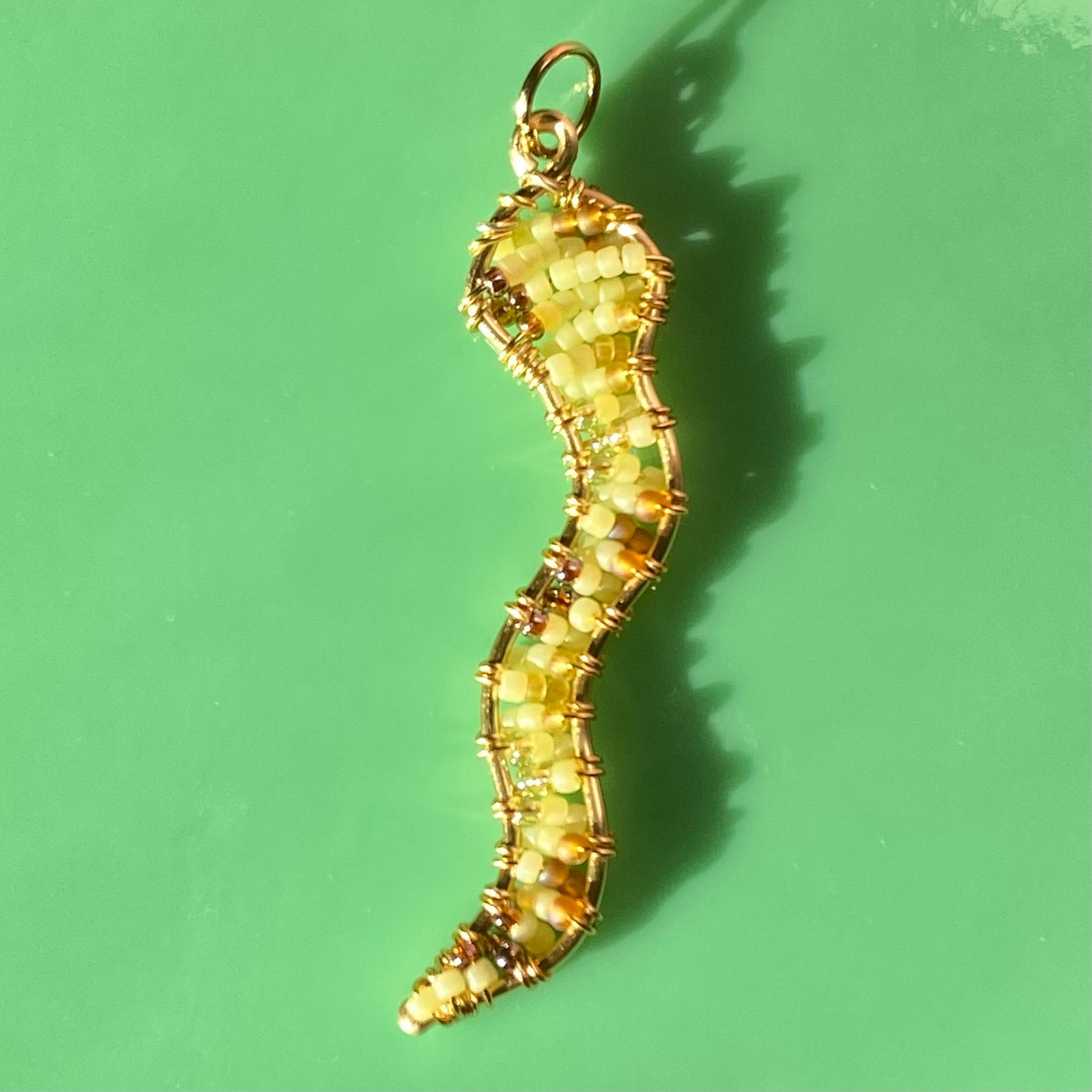 Corn Snake Beaded Pendants