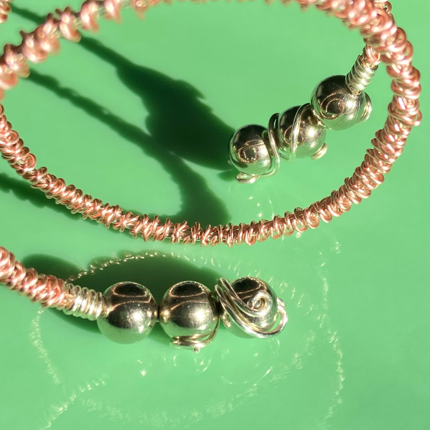 Pink “Barbed” Silver Necklace/Arm Cuff