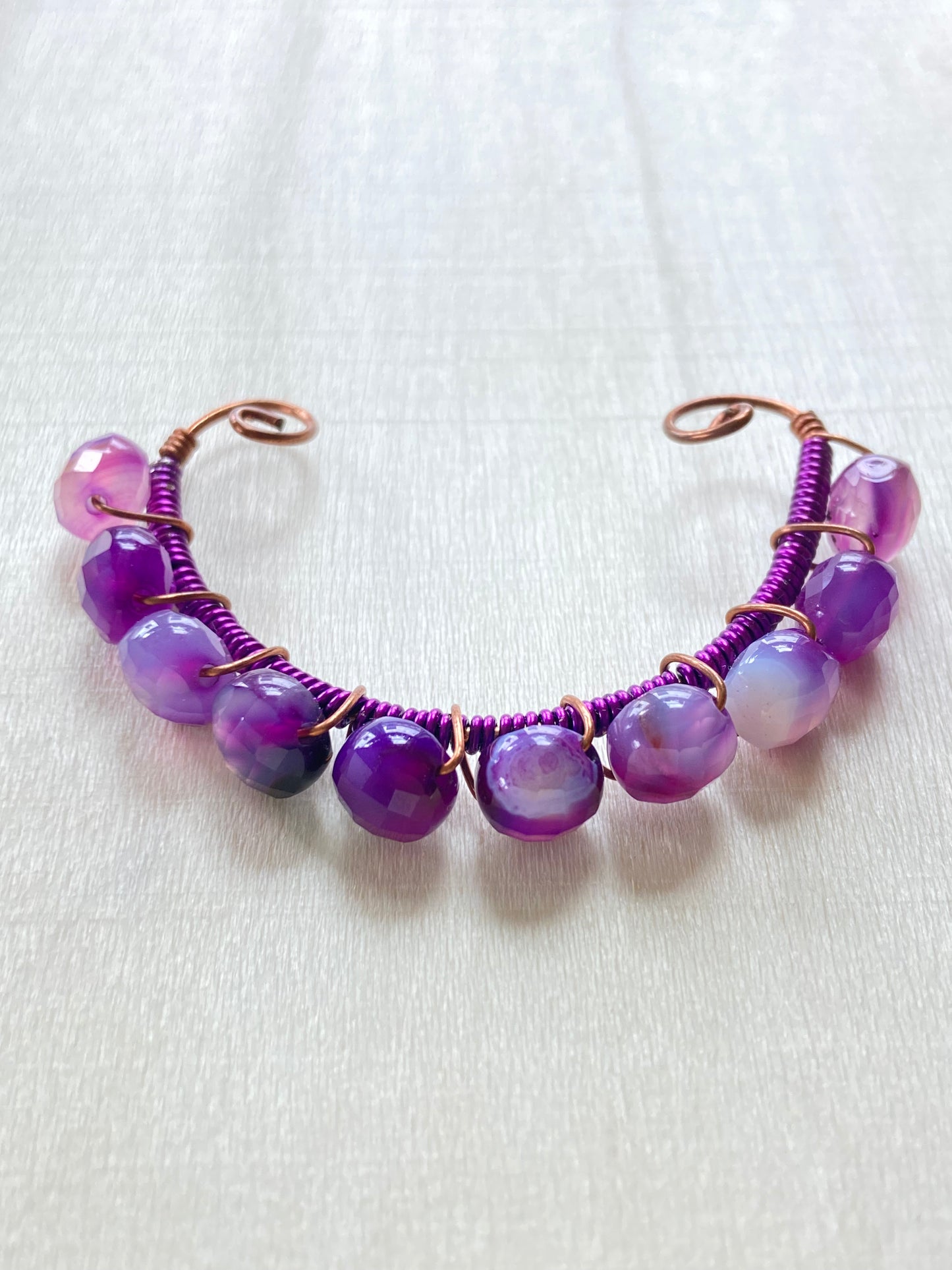 Purple Agate Ear Cuff