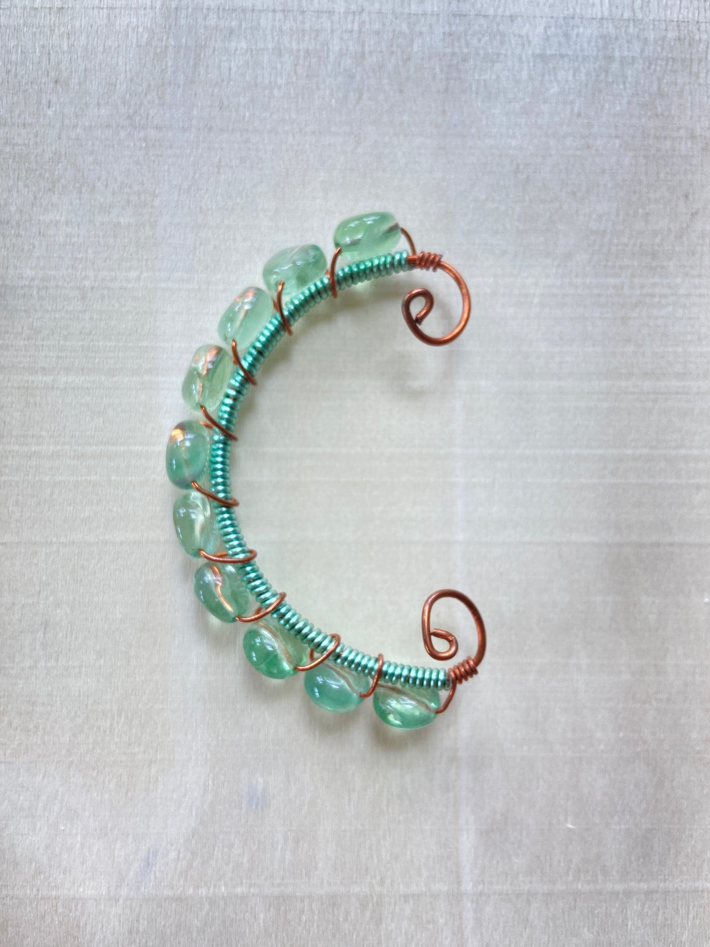 Mint Fluorite Ear Cuff