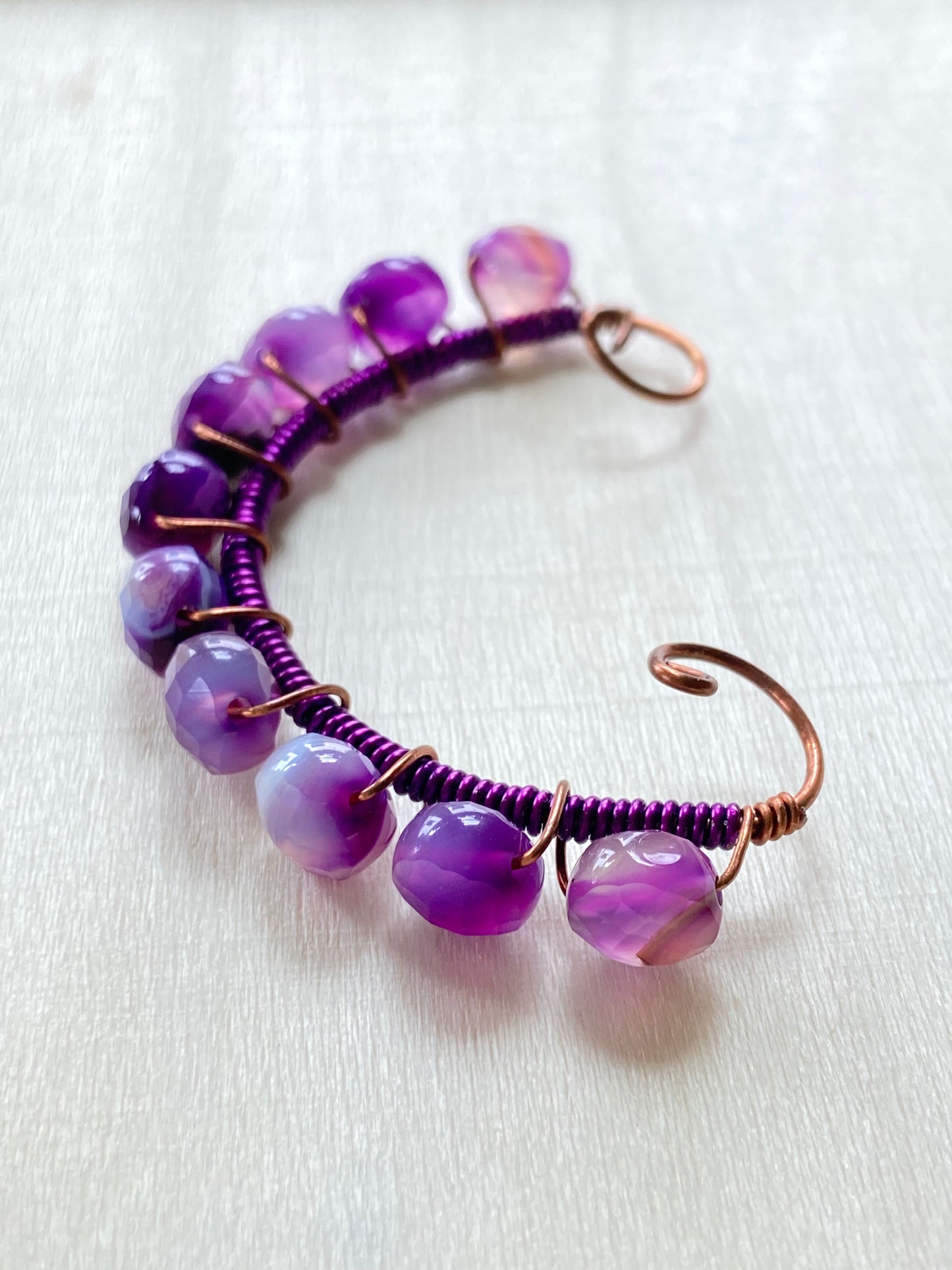 Purple Agate Ear Cuff