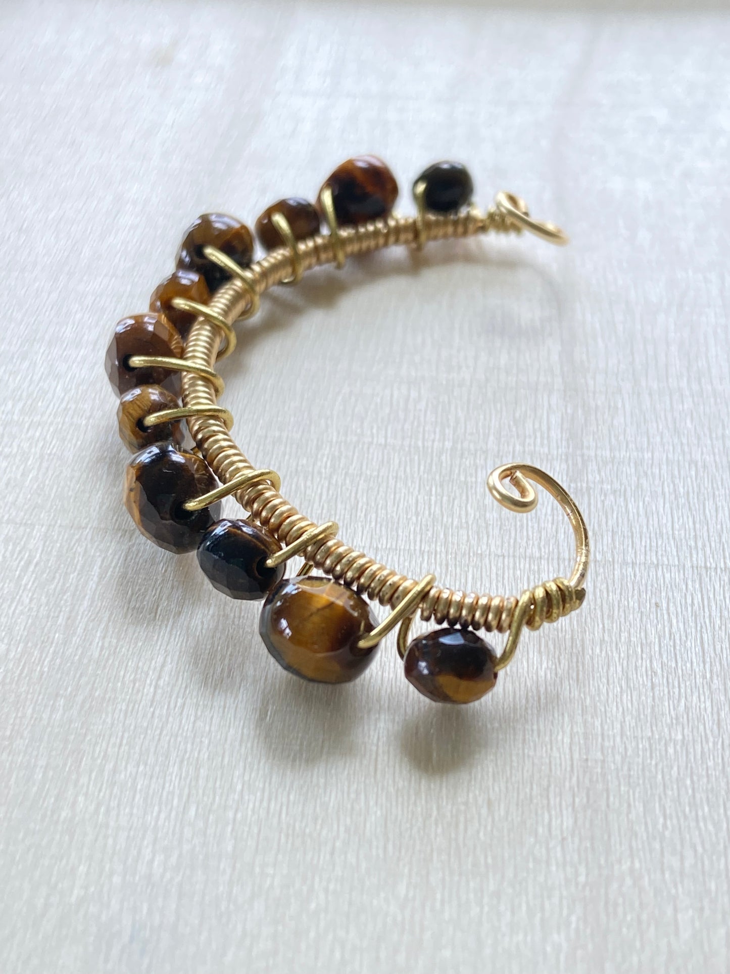 Tiger’s Eye Ear Cuff