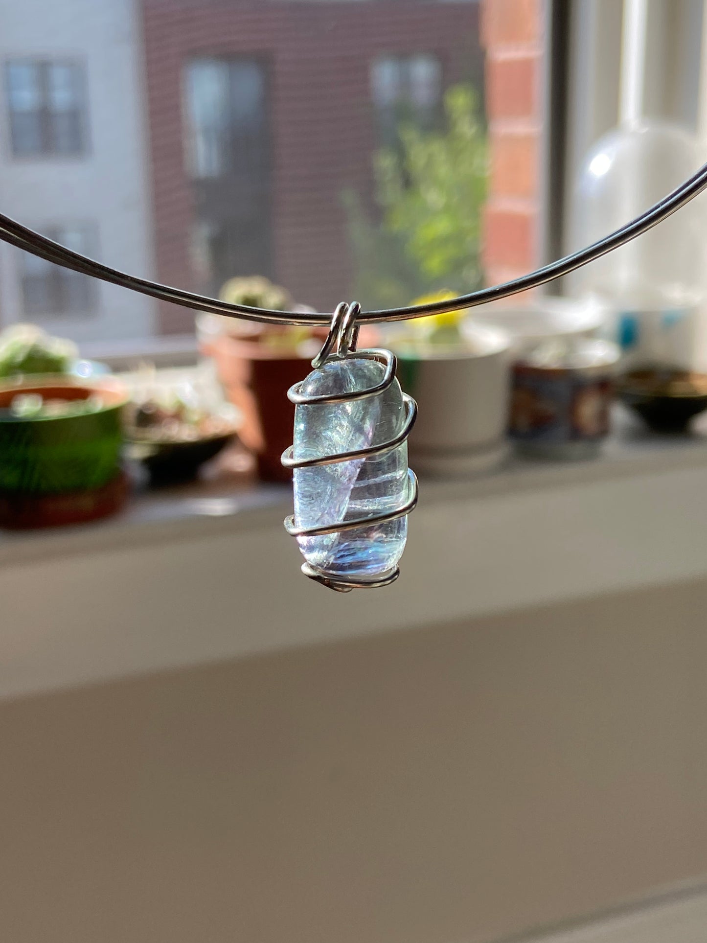 Fluorite Wire Necklace