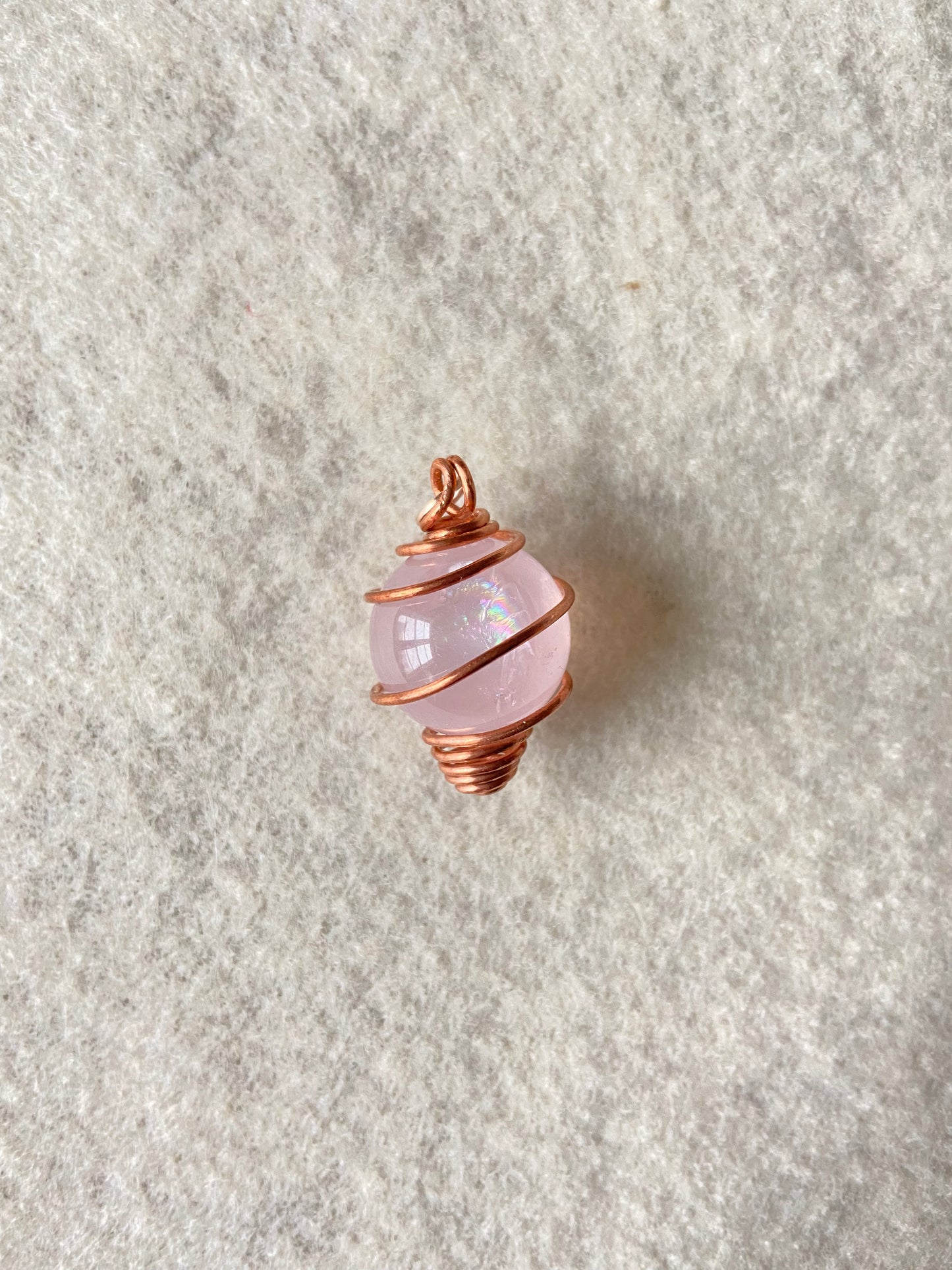 Sphere Rose Quartz Pendant