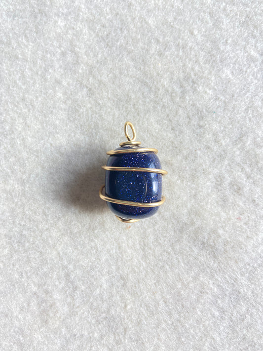 Blue Goldstone Pendant