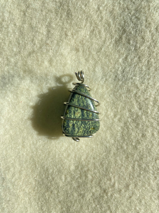 Jewelry for Palestine// Snake Skin Jasper Pendant