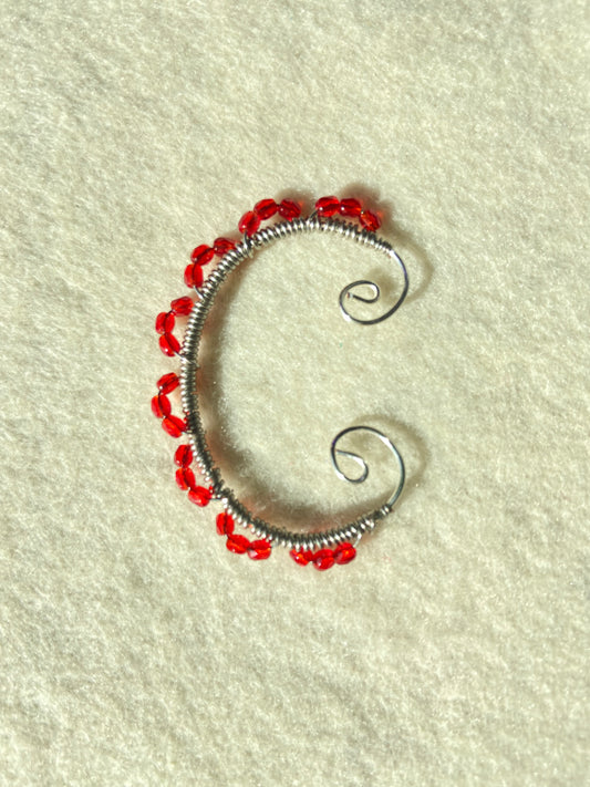 Jewelry for Palestine // Cherry Red Ear Cuff