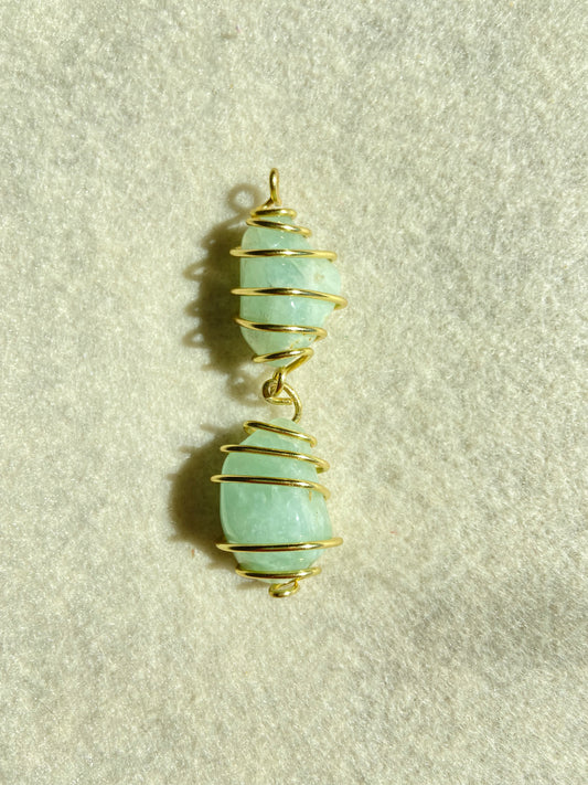 Large Dangly Prehnite Pendant