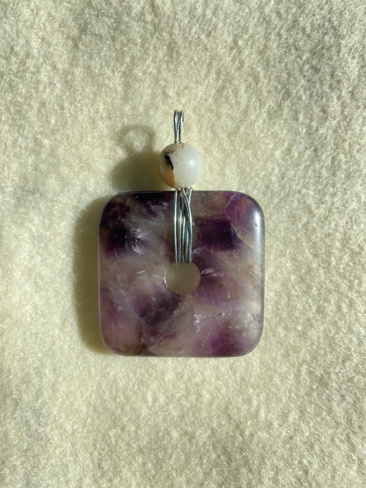 Square Amethyst Pendant