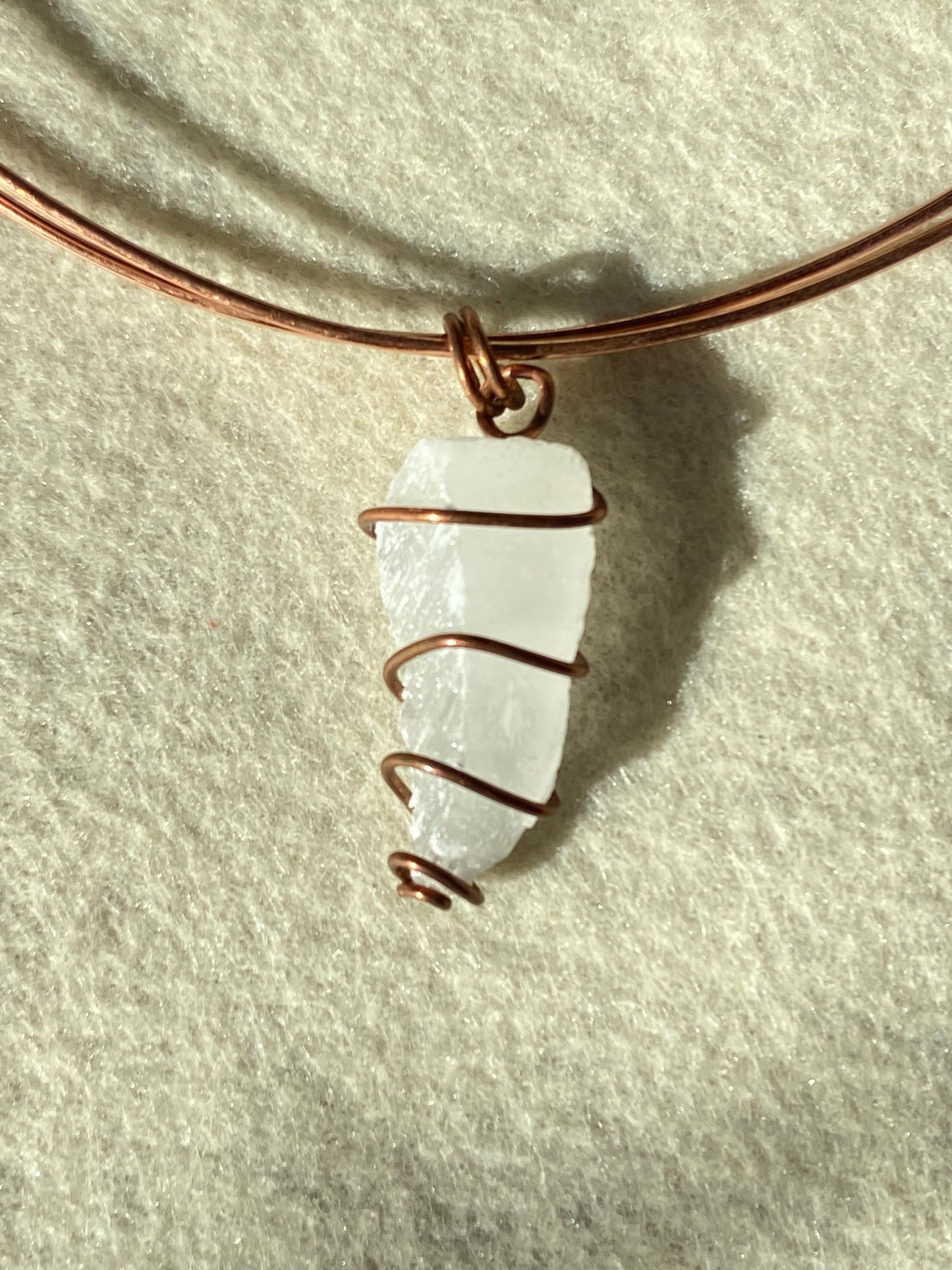 Selenite Wire Necklace