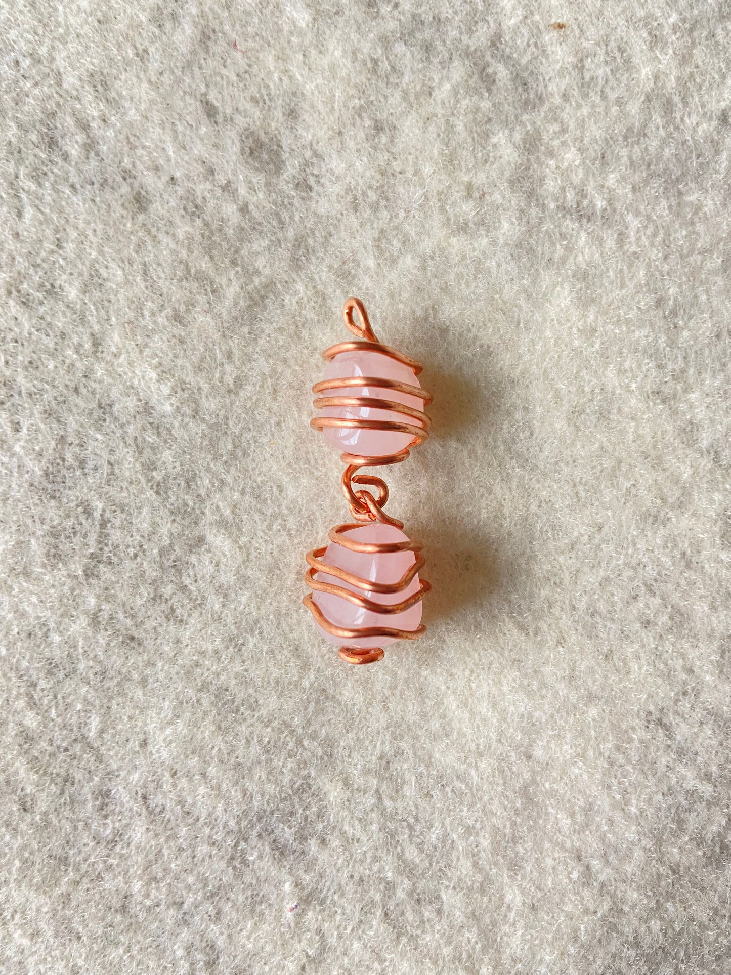 Small Dangly Rose Quartz Pendant