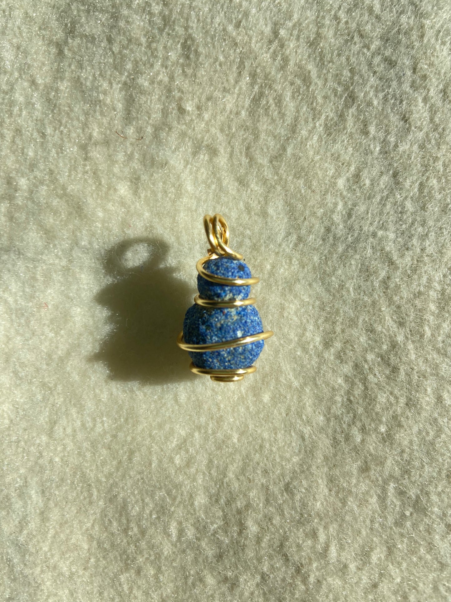 Tiny Azurite Blueberry Pendant