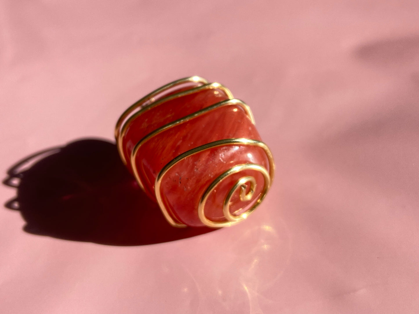 Large Strawberry Obsidian Pendant