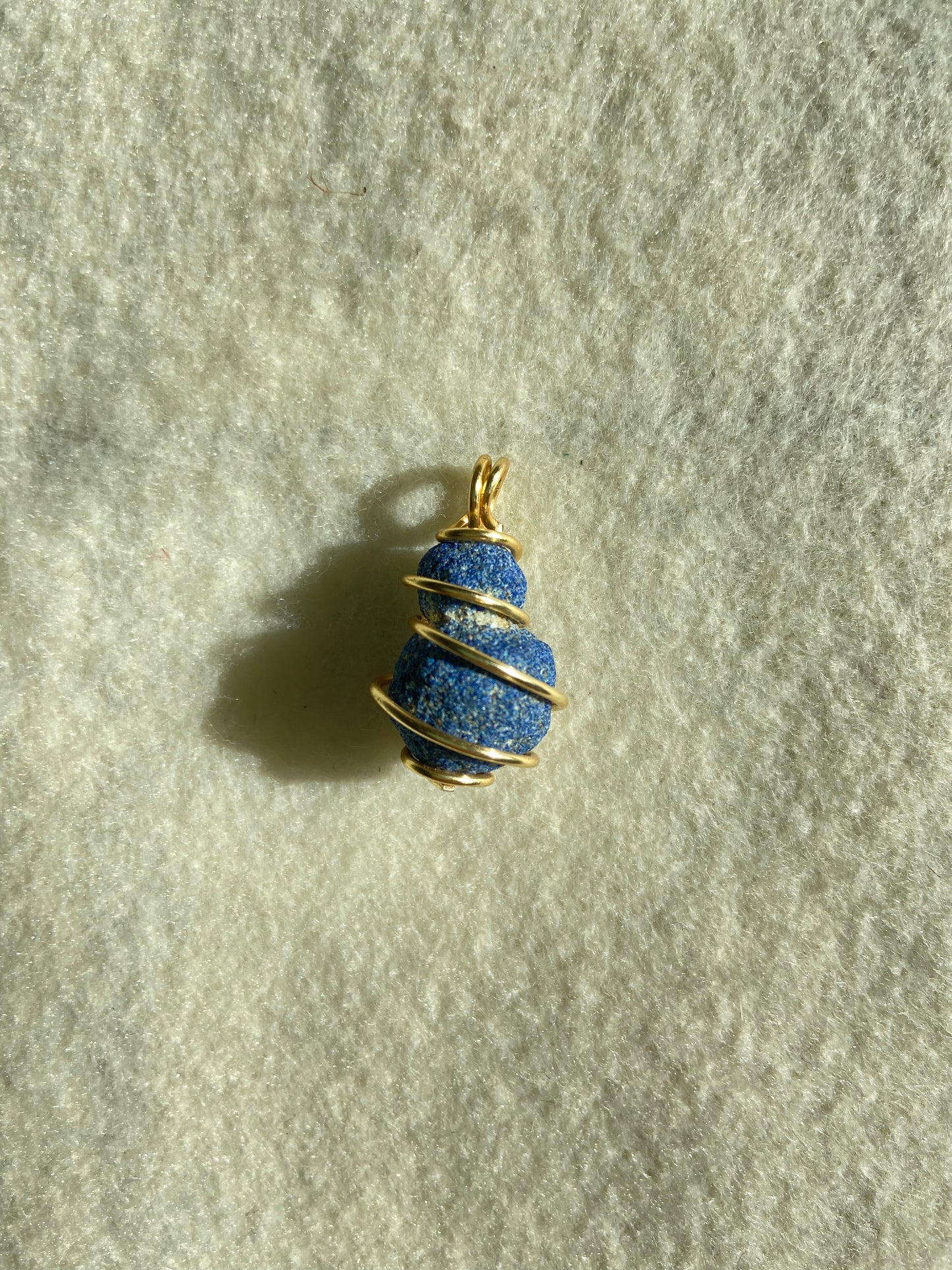 Tiny Azurite Blueberry Pendant