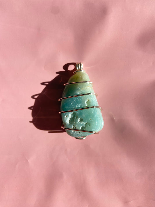 Large Amazonite Pendant