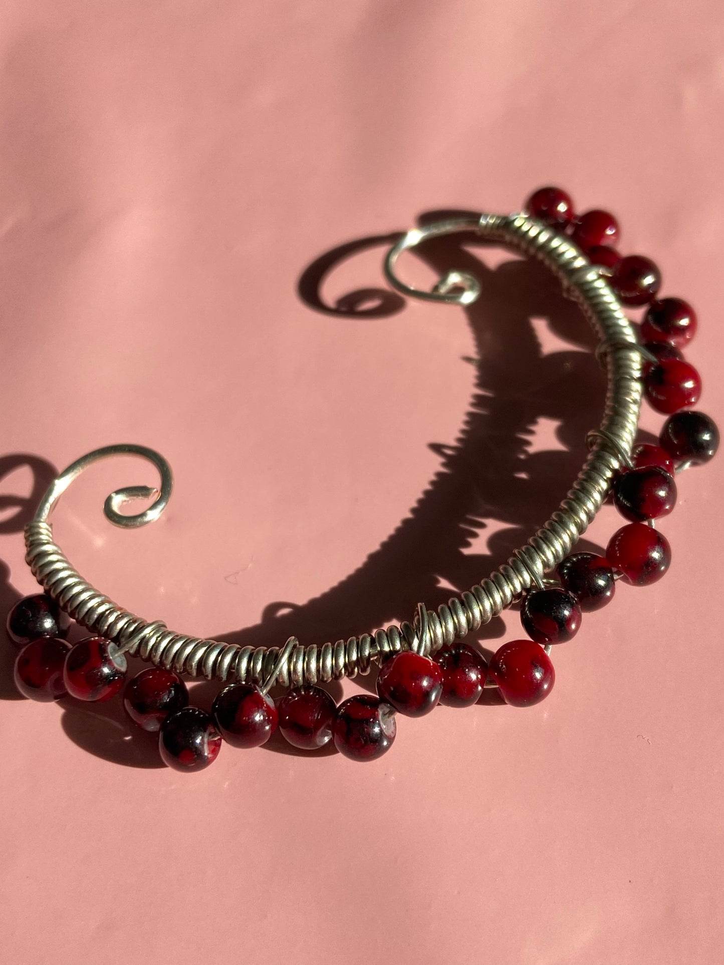 Jewelry for Palestine // Small Red/Black Ear Cuff