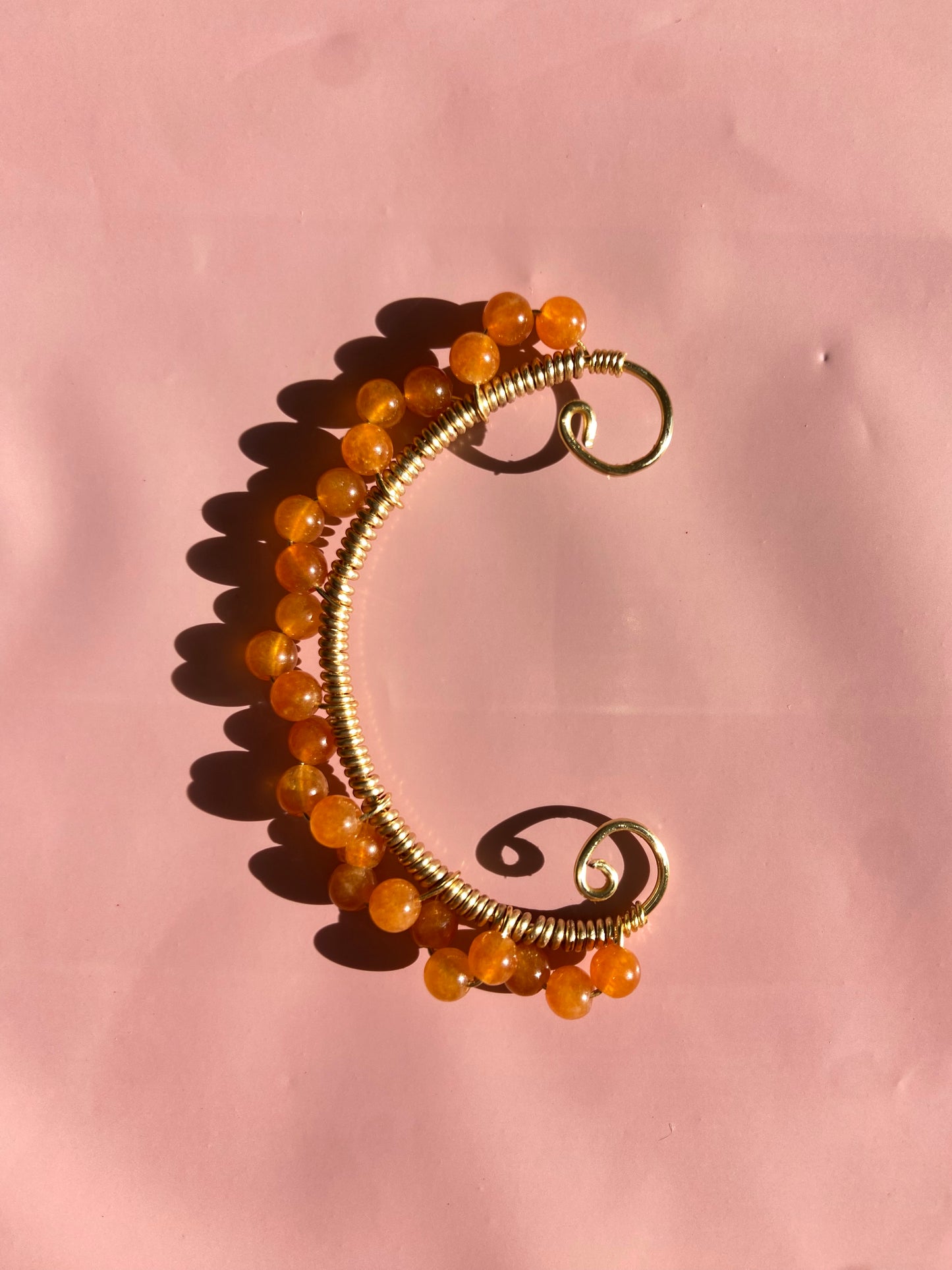 Small Orange Ear Cuff