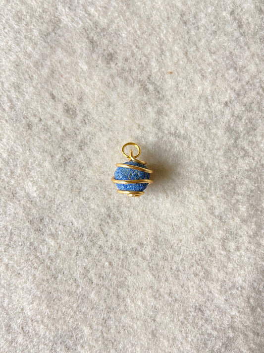 Tiny Azurite Blueberry Pendant